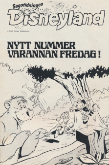 Internreklam för serietidningen Sagotidningen Disneyland