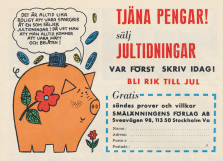 Reklam för att sälja jultidningar via Smålänningens förlag