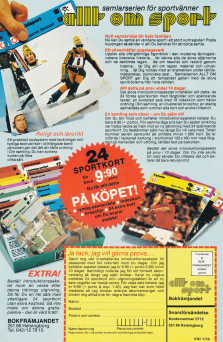 Reklam för samlarserien Allt om sport