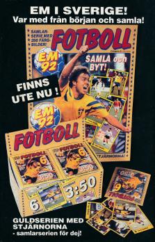 Reklam för samlaralbumet Fotboll EM '92