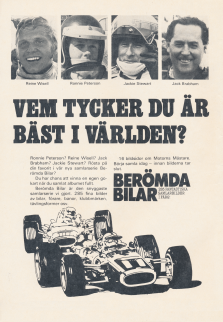 Reklam för samlarbildsserien Berömda Bilar