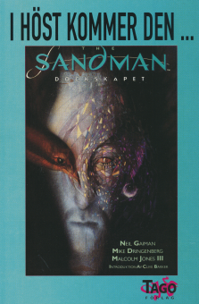 Reklam för seriealbumet om Sandman av Neil Gaiman