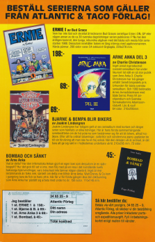 Reklam för att köpa seriealbum på postorder från Atlantic & Tago förlag