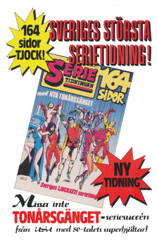 Reklam för serietidningen med namnet Serietidningen