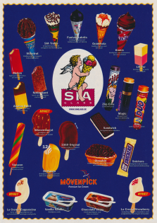 Reklam från Sia glass och deras produkter