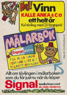 Reklam för tandkrämen Signal - tandkrämen med de röda ränderna