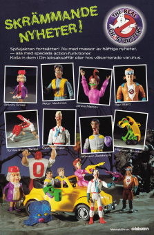Annons för de nya leksaksfigurerna från The Real Ghostbusters