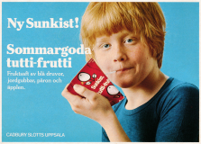 Annons för nya smaken tutti-frutti från Sunkist