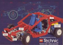 Reklam för modellen 8865 Sportsbilschassi från Lego Technic