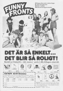 Reklam för märken som man kan stryka fast på sina kläder