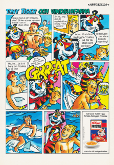 Reklam i serieform för Tony Tigers Frosties