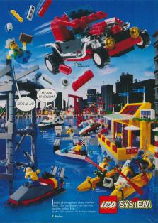 Actionfylld annons för LEGO där vi ser en hamn med LEGO-båtar och poliser som jagar en tjuv