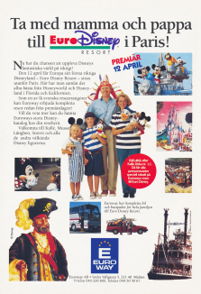 Reklam från Euroway och EuroDisney i Paris