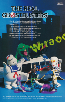 Annons för leksaker från The Real Ghostbusters