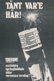 Internreklam för tidningen Seriemagasinet
