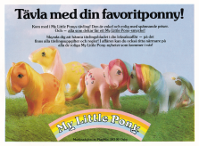 Tävling med My Little Pony, reklam från serietidningen Goliat