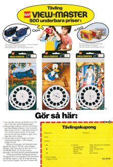 Tävling med svenska GAF AB där man kan tävla om View-masters