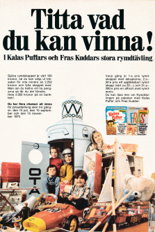 Reklam för en tävling där man kan vinna leksaker för 2250 kronor