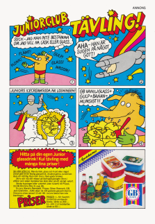 Reklam för en tävling mellan Apotekarnes läsk Gulp! och GB Glass