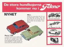 Annons för leksaksbilar från Tekno