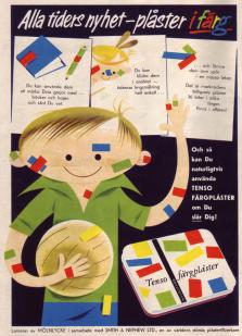 Reklam för plåster i färg från Tenso