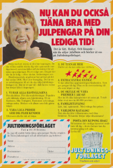 Reklam för jultidningsförsäljning med Jultidningsförlaget
