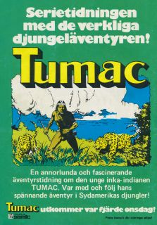 Reklam för serietidningen Tumac