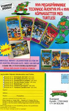 Reklam för VHS-kassetter med Teenage Mutant Hero Turtles