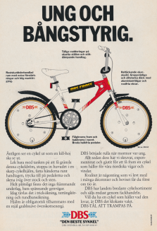 Faktaspäckad annons för en cykel från DBS