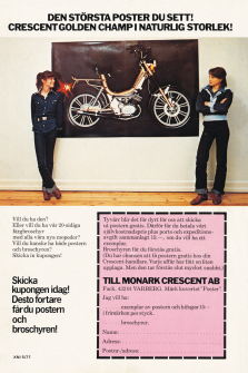 Reklam för en moped från Monark Crescent