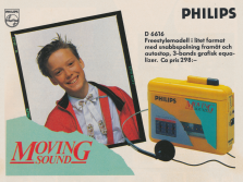 Reklam för en walkman/freestyle ifrån Philips och serien Moving Sound