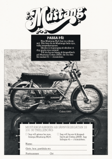 Reklam för en moped från Mustang