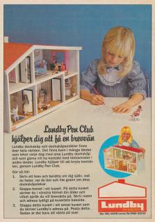 Reklam för Lundby Pen Club som gör att du kan få brevvänner