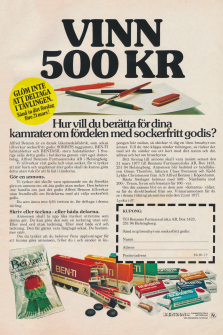 Tävling från Benzons där man ska föreslår en annons och möjligheten att vinna pengar