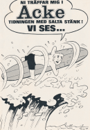 Internreklam för serietidningen Acke