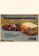 Reklam för en leksaksbil, Mercedes GS24, och en husvagn från Corgi Toys