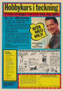 Annons för Åke Skiölds tecknarskola där du kan prenumerera på 15 kursbrev mot betalning