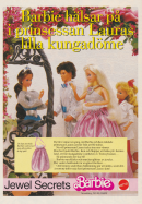 Reklam för Barbies nya stass, en aftonklänning som man även kan använda som aftonväska