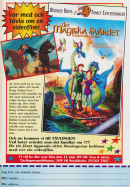 Annons för en tävling där man kan vinna filmen Det magiska svärdet på videokassett