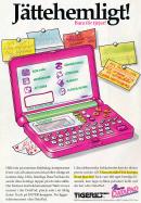 Reklam för fickminnet Datapad, en mini-dator som kan agera miniräknare, alarm och lite liknande funktioner