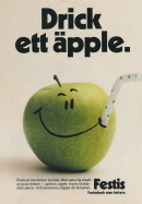 Reklam för den okolsyrade drycken Festis