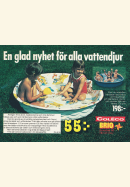 Reklam för hårdplastpooler från Coléco, distributör BRIO Scanditoy