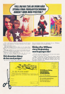 Reklam för jultidningsförsäljning där du premieras med stora affischer om du säljer