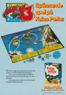 Reklam för frukostflingorna Kalas puffar där man kan få ett brädspel som heter Rymdbas Galaxy X3