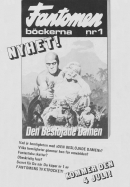 Reklam för Fantomenböckerna, ett textäventyr med vår maskerade vän