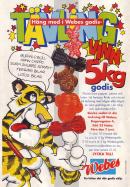 Annons för en tävling där du kan vinna fem kilo godis genom att rita en teckning och skicka in