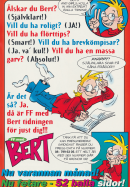 Reklam för serietidningen med figuren Bert i huvudrollen