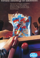 Reklam för Göteborgskex med Tom & Jerry på kartongen