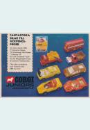 Reklam för de lite mindre leksaksbilarna Corgi Juniors