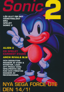 Reklam för speltidningen Sega Force med extra stor reklam för spelet Sonic 2